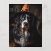 Adortable Halloween Berner Hund Postkarte (Vorderseite)