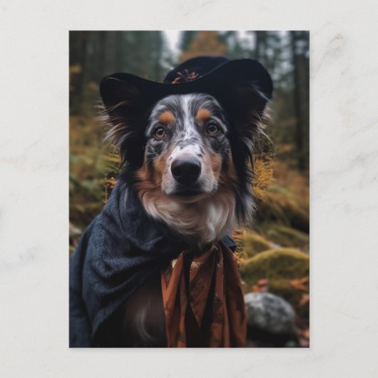 Adortable Halloween Dog Postkarte (Vorderseite)