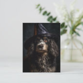 Adortable Halloween Dog Postkarte (Stehend Vorderseite)