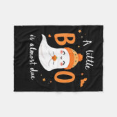 Adortable Halloween Geist ein wenig Boo ist fast d Fleecedecke (Vorderseite (Horizontal))