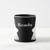 Adortable Halloween-Geist mit Name-Tasse Tasse (Zentrum)