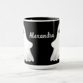 Adortable Halloween-Geist mit Name-Tasse Tasse (Zentrum)