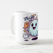 Adortable Halloween Ghost Squad & Spooky Friends Kaffeetasse (Vorderseite Links)