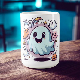 Adortable Halloween Ghost Squad & Spooky Friends Kaffeetasse