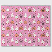Adortable Halloween Ghosts & Pumpkins Pink
