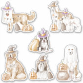 Adortable Halloween-Hunde-Kostümklammern Aufkleber (Vorderseite)