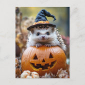 Adortable Halloween-Igel Postkarte (Vorderseite)
