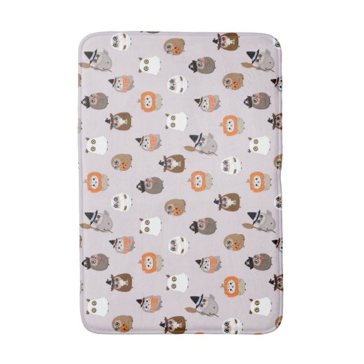Adortable Halloween Owls Pattern Badematte (Vorderseite Vertikal)