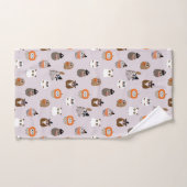 Adortable Halloween Owls Pattern Badhandtuch Set (Handtuch)