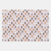 Adortable Halloween Owls Pattern Geschenkpapier Set (Vorderseite 3)