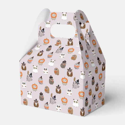 Adortable Halloween Owls Pattern Geschenkschachtel (Vorderseite)