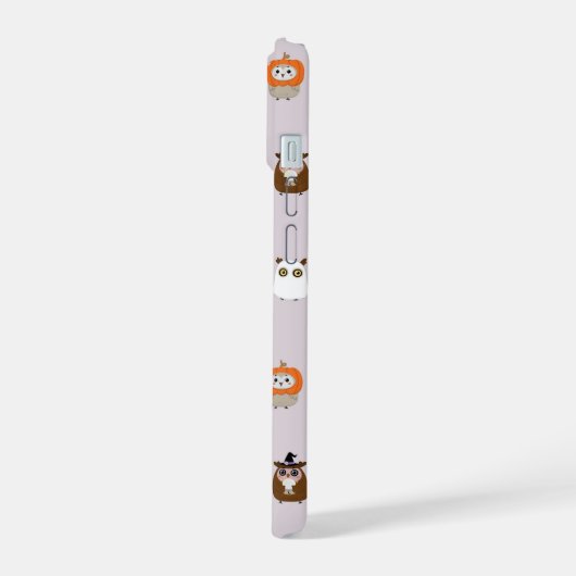 Adortable Halloween Owls Pattern iPhone 15 Hülle (Linke Seite)