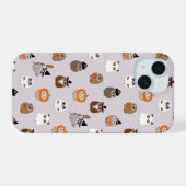 Adortable Halloween Owls Pattern iPhone 15 Hülle (Rückseite (Horizontal))