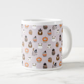 Adortable Halloween Owls Pattern Jumbo-Tasse (Vorderseite Rechts)