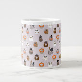 Adortable Halloween Owls Pattern Jumbo-Tasse (Vorderseite)