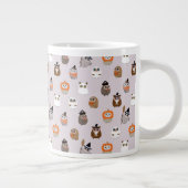 Adortable Halloween Owls Pattern Jumbo-Tasse (Rechts)