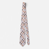 Adortable Halloween Owls Pattern Krawatte (Vorderseite)