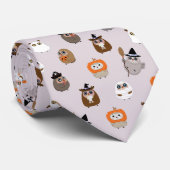 Adortable Halloween Owls Pattern Krawatte (Gerollt)