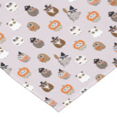Adortable Halloween Owls Pattern Kurzer Tischläufer (Ecke)