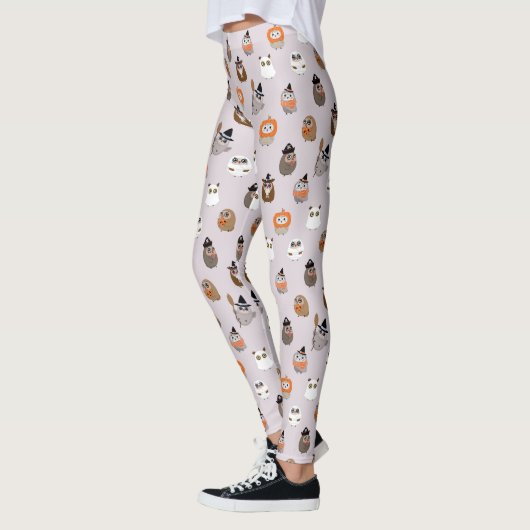Adortable Halloween Owls Pattern Leggings (Links)