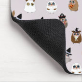 Adortable Halloween Owls Pattern Mousepad (Ecke)