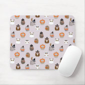 Adortable Halloween Owls Pattern Mousepad (Mit Mouse)