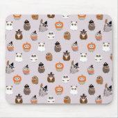 Adortable Halloween Owls Pattern Mousepad (Vorne)