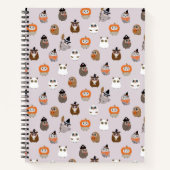 Adortable Halloween Owls Pattern Notizblock (Vorderseite)