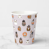 Adortable Halloween Owls Pattern Pappbecher (Links)