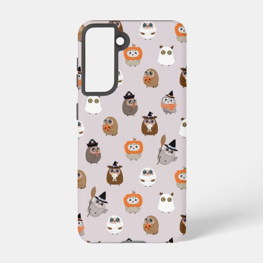 Adortable Halloween Owls Pattern Samsung Galaxy Hülle (Rückseite)
