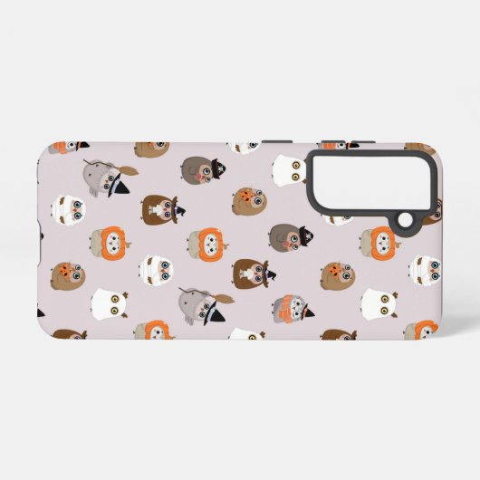 Adortable Halloween Owls Pattern Samsung Galaxy Hülle (Rückseite (Horizontal))
