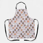 Adortable Halloween Owls Pattern Schürze (Vorderseite)