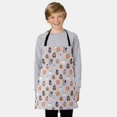 Adortable Halloween Owls Pattern Schürze (Getragen)