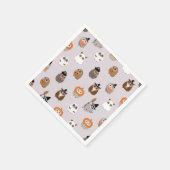 Adortable Halloween Owls Pattern Serviette (Ecke)