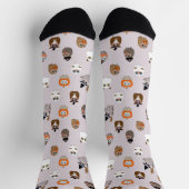 Adortable Halloween Owls Pattern Socken (Oben)