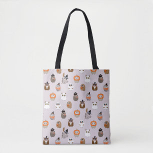 Adortable Halloween Owls Pattern Tasche