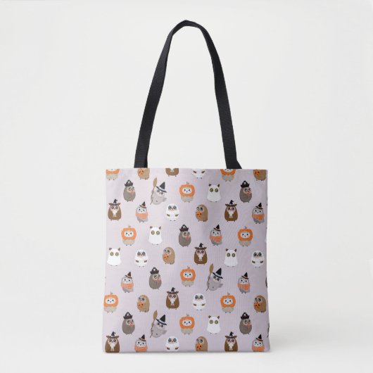 Adortable Halloween Owls Pattern Tasche (Vorderseite)