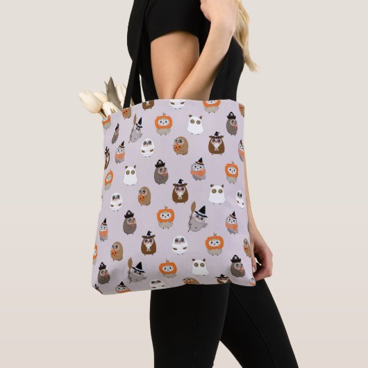 Adortable Halloween Owls Pattern Tasche (Von Nahem)