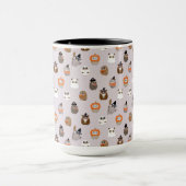 Adortable Halloween Owls Pattern Tasse (Zentrum)