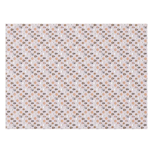 Adortable Halloween Owls Pattern Tischdecke (Vorderseite (Horizontal))
