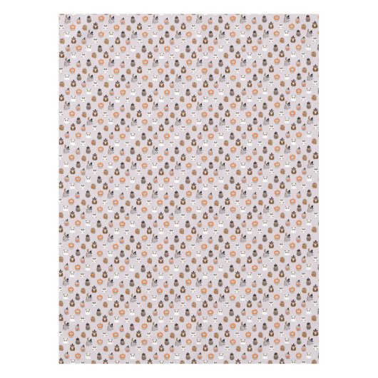 Adortable Halloween Owls Pattern Tischdecke (Vorderseite)