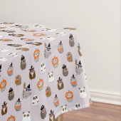 Adortable Halloween Owls Pattern Tischdecke (Beispiel)