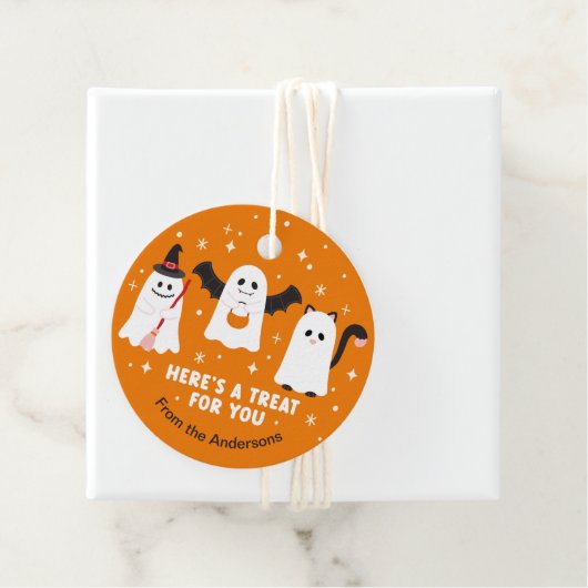 Adortable Halloween Trick oder Treat Ghosts Geschenkanhänger (Beispiel)