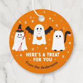 Adortable Halloween Trick oder Treat Ghosts Geschenkanhänger (Vorderseite)