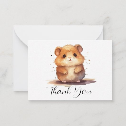Adortable Hamster Danke an die Karten (Vorderseite)
