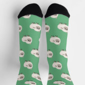 Adortable Haustiermuster l Niedlicher Cartoon l Gr Socken (Oben)