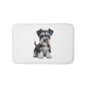 Adortable HD Miniatur Schnauzer Welpenportrait - E Badematte (Vorderseite)