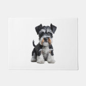 Adortable HD Miniatur Schnauzer Welpenportrait - E Fußmatte (Vorderseite)