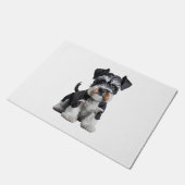 Adortable HD Miniatur Schnauzer Welpenportrait - E Fußmatte (Schrägansicht)