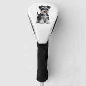 Adortable HD Miniatur Schnauzer Welpenportrait - E Golf Headcover (Vorderseite)